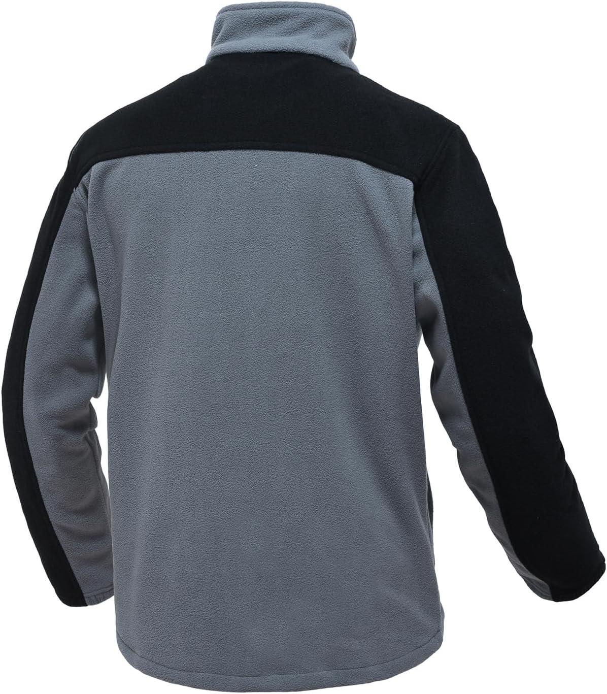 imageTBMPOY Mens Fleece Jackets Lightweight FullZip Fall Jacket Warm Winter Coats Outdoor Hiking with PocketsA3greyBlack
