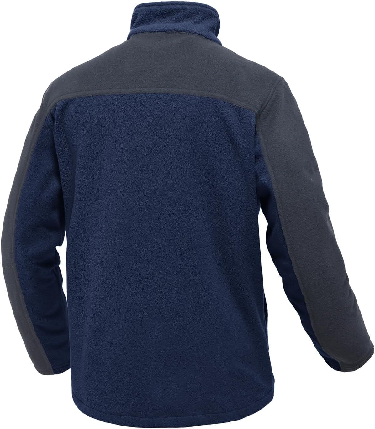 imageTBMPOY Mens Fleece Jackets Lightweight FullZip Fall Jacket Warm Winter Coats Outdoor Hiking with PocketsA4navyGray