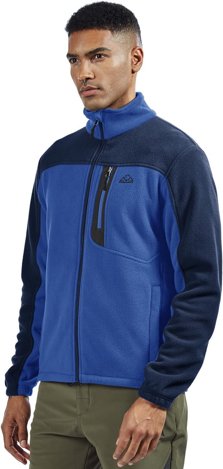 imageTBMPOY Mens Fleece Jackets Lightweight FullZip Fall Jacket Warm Winter Coats Outdoor Hiking with PocketsA6royal BlueNavy