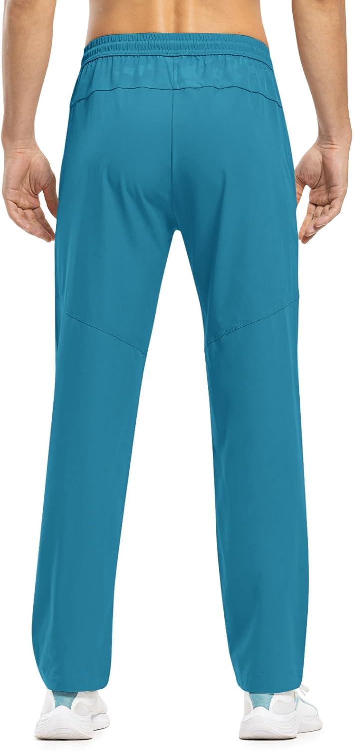 imageTBMPOY Mens Lightweight Hiking Travel Pants Breathable Athletic Fishing Active Joggers Zipper PocketsA19indigo