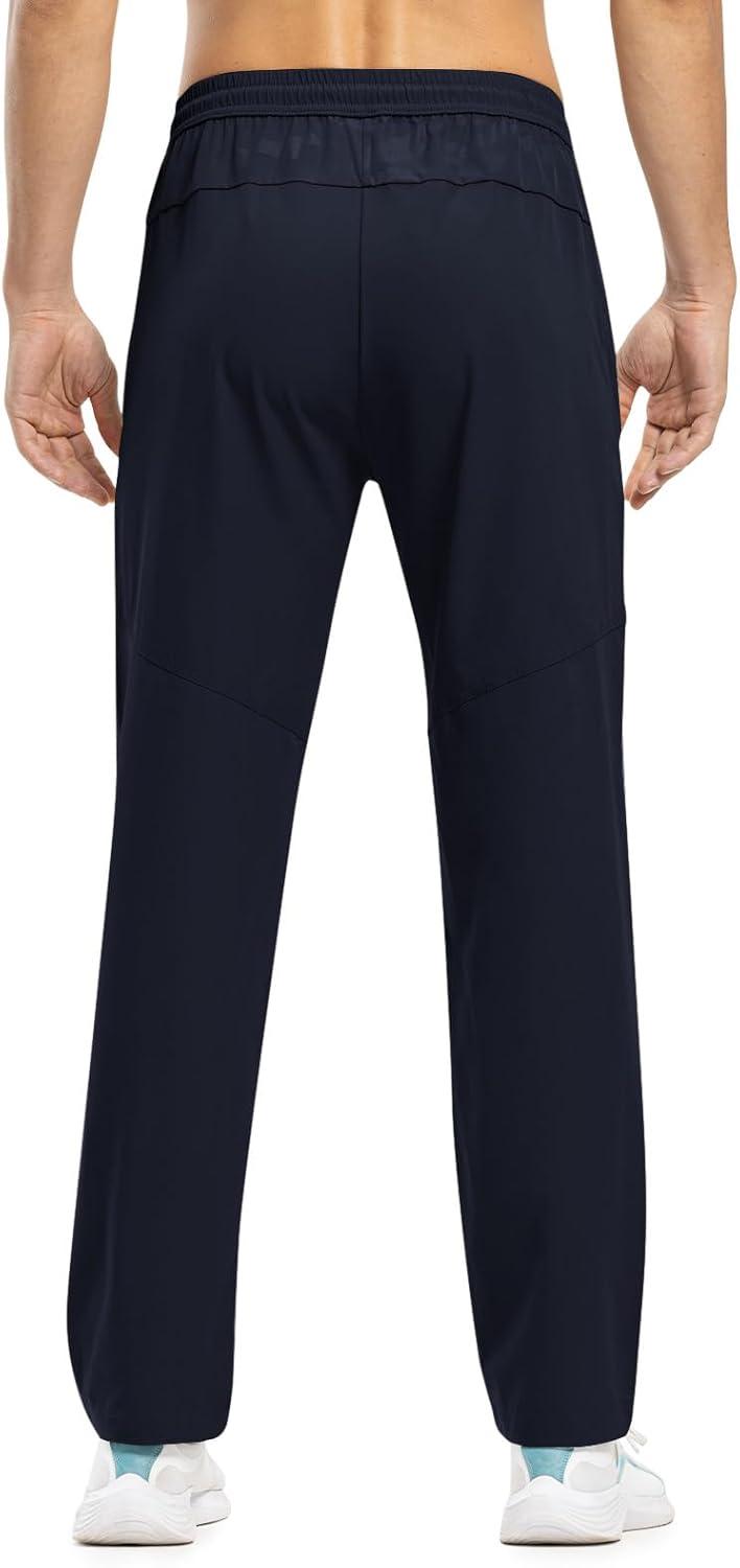 imageTBMPOY Mens Lightweight Hiking Travel Pants Breathable Athletic Fishing Active Joggers Zipper PocketsA3navy