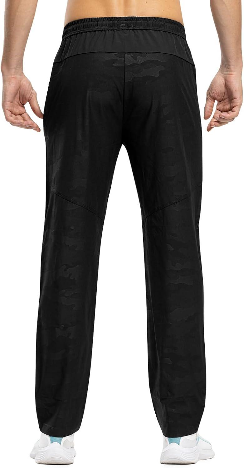 imageTBMPOY Mens Lightweight Hiking Travel Pants Breathable Athletic Fishing Active Joggers Zipper PocketsA6camo