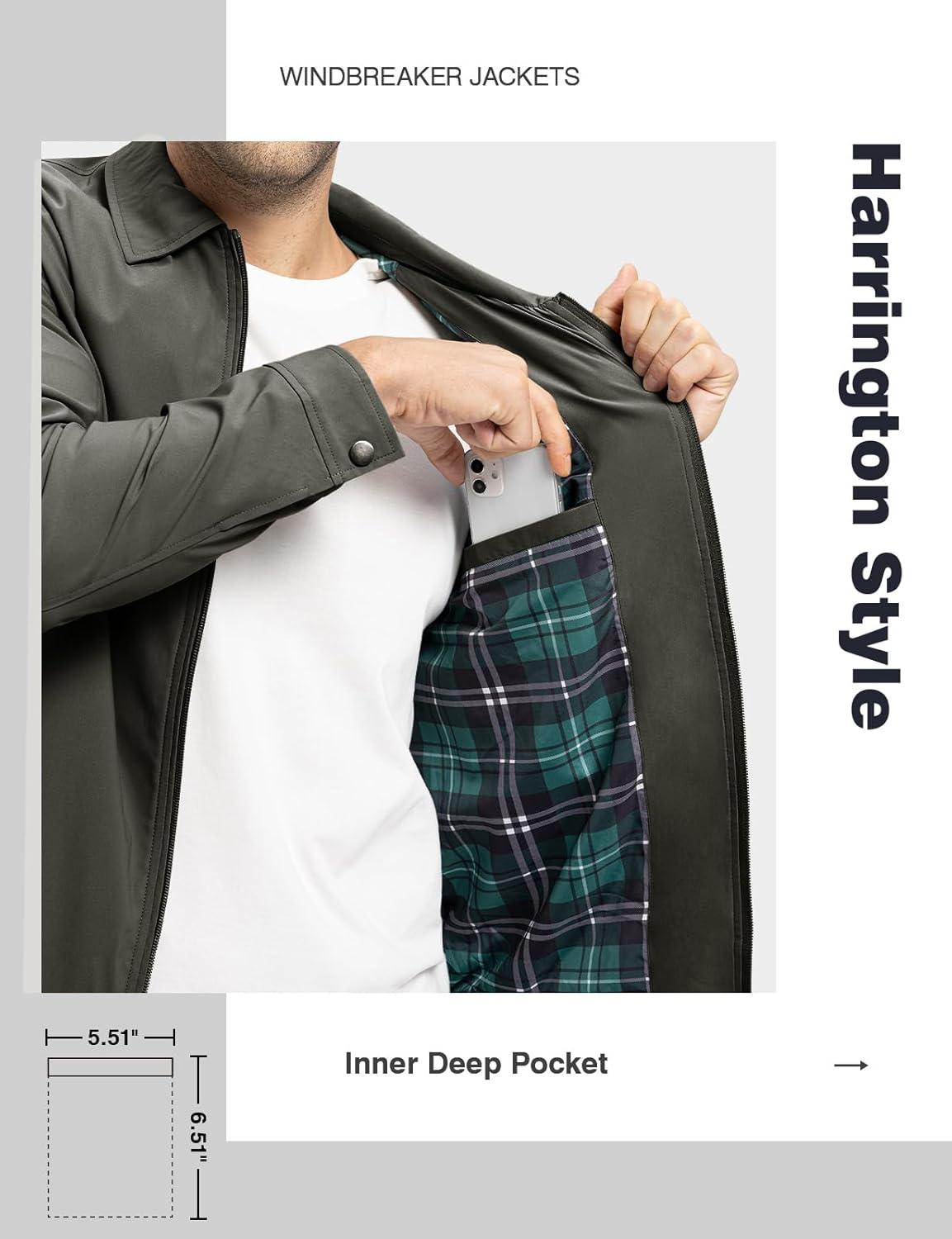 imageTBMPOY Mens Lightweight Jackets Casual Windbreaker Stylish Light Fall Spring Golf Work Dress BusinessCharcoal Gray