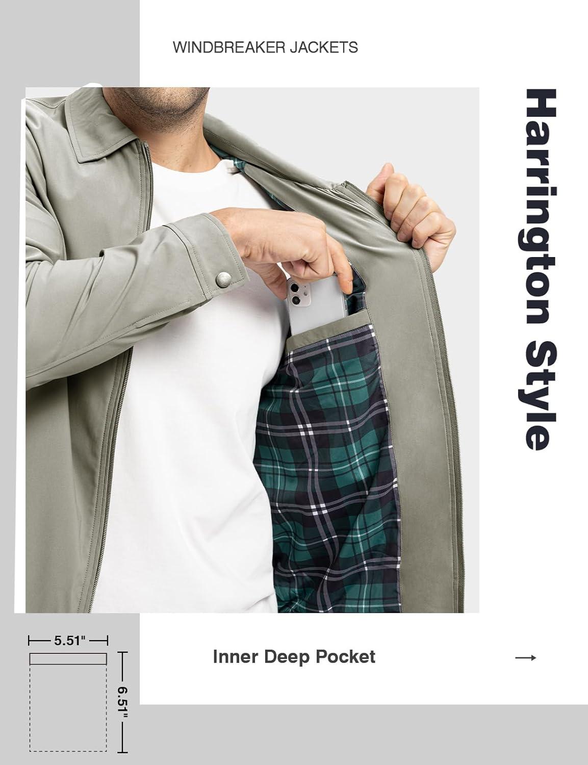 imageTBMPOY Mens Lightweight Jackets Casual Windbreaker Stylish Light Fall Spring Golf Work Dress BusinessLight Gray