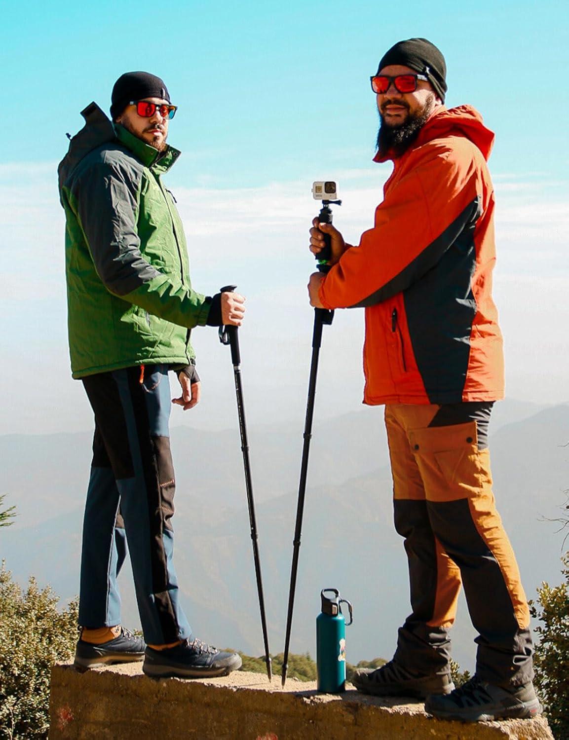 imageTBMPOY Mens Snow Ski Hiking Pants Waterproof Winter Fleece Lined Pants Camping Skiing Ice Fishing Pants with BeltA1thick Orange
