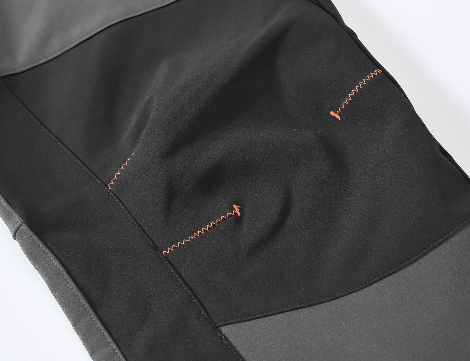 imageTBMPOY Mens Snow Ski Hiking Pants Waterproof Winter Fleece Lined Pants Camping Skiing Ice Fishing Pants with BeltA1thick Steel Grey
