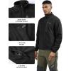 imageTBMPOY Mens Fleece Jackets Lightweight FullZip Fall Jacket Warm Winter Coats Outdoor Hiking with PocketsA1black