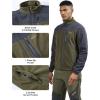 imageTBMPOY Mens Fleece Jackets Lightweight FullZip Fall Jacket Warm Winter Coats Outdoor Hiking with PocketsA2army GreenGray
