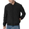 imageTBMPOY Mens Lightweight Bomber Jackets Light Windbreaker Casual Stylish Fall Golf Zip Up Dress Business VarsityA1black