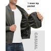 imageTBMPOY Mens Lightweight Bomber Jackets Light Windbreaker Casual Stylish Fall Golf Zip Up Dress Business VarsityA1charcoal Grey