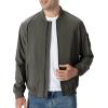 imageTBMPOY Mens Lightweight Bomber Jackets Light Windbreaker Casual Stylish Fall Golf Zip Up Dress Business VarsityA1charcoal Grey