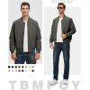imageTBMPOY Mens Lightweight Bomber Jackets Light Windbreaker Casual Stylish Fall Golf Zip Up Dress Business VarsityA1charcoal Grey
