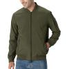 imageTBMPOY Mens Lightweight Bomber Jackets Light Windbreaker Casual Stylish Fall Golf Zip Up Dress Business VarsityA1dark Army Green