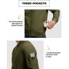 imageTBMPOY Mens Lightweight Bomber Jackets Light Windbreaker Casual Stylish Fall Golf Zip Up Dress Business VarsityA1dark Army Green