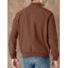 imageTBMPOY Mens Lightweight Bomber Jackets Light Windbreaker Casual Stylish Fall Golf Zip Up Dress Business VarsityA1dark Brown