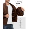imageTBMPOY Mens Lightweight Bomber Jackets Light Windbreaker Casual Stylish Fall Golf Zip Up Dress Business VarsityA1dark Coffee