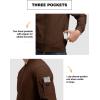imageTBMPOY Mens Lightweight Bomber Jackets Light Windbreaker Casual Stylish Fall Golf Zip Up Dress Business VarsityA1dark Coffee