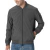 imageTBMPOY Mens Lightweight Bomber Jackets Light Windbreaker Casual Stylish Fall Golf Zip Up Dress Business VarsityA1dark Grey
