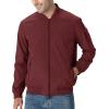 imageTBMPOY Mens Lightweight Bomber Jackets Light Windbreaker Casual Stylish Fall Golf Zip Up Dress Business VarsityA1dark Wine Red