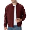 imageTBMPOY Mens Lightweight Bomber Jackets Light Windbreaker Casual Stylish Fall Golf Zip Up Dress Business VarsityA1dark Wine Red