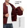 imageTBMPOY Mens Lightweight Bomber Jackets Light Windbreaker Casual Stylish Fall Golf Zip Up Dress Business VarsityA1dark Wine Red