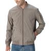 imageTBMPOY Mens Lightweight Bomber Jackets Light Windbreaker Casual Stylish Fall Golf Zip Up Dress Business VarsityA1khaki