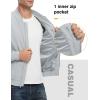 imageTBMPOY Mens Lightweight Bomber Jackets Light Windbreaker Casual Stylish Fall Golf Zip Up Dress Business VarsityA1light Blue