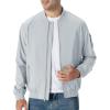 imageTBMPOY Mens Lightweight Bomber Jackets Light Windbreaker Casual Stylish Fall Golf Zip Up Dress Business VarsityA1light Blue