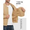 imageTBMPOY Mens Lightweight Bomber Jackets Light Windbreaker Casual Stylish Fall Golf Zip Up Dress Business VarsityA1light Camel