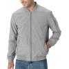 imageTBMPOY Mens Lightweight Bomber Jackets Light Windbreaker Casual Stylish Fall Golf Zip Up Dress Business VarsityA1light Grey