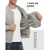 imageTBMPOY Mens Lightweight Bomber Jackets Light Windbreaker Casual Stylish Fall Golf Zip Up Dress Business VarsityA1light Grey