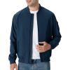 imageTBMPOY Mens Lightweight Bomber Jackets Light Windbreaker Casual Stylish Fall Golf Zip Up Dress Business VarsityA1navy