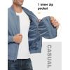 imageTBMPOY Mens Lightweight Bomber Jackets Light Windbreaker Casual Stylish Fall Golf Zip Up Dress Business VarsityA1sky Blue