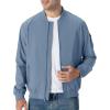 imageTBMPOY Mens Lightweight Bomber Jackets Light Windbreaker Casual Stylish Fall Golf Zip Up Dress Business VarsityA1sky Blue