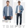 imageTBMPOY Mens Lightweight Bomber Jackets Light Windbreaker Casual Stylish Fall Golf Zip Up Dress Business VarsityA1sky Blue