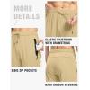 imageTBMPOY Mens Lightweight Hiking Travel Pants Breathable Athletic Fishing Active Joggers Zipper PocketsA14light Khaki
