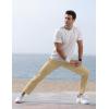 imageTBMPOY Mens Lightweight Hiking Travel Pants Breathable Athletic Fishing Active Joggers Zipper PocketsA14light Khaki