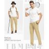 imageTBMPOY Mens Lightweight Hiking Travel Pants Breathable Athletic Fishing Active Joggers Zipper PocketsA14light Khaki
