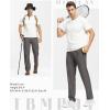 imageTBMPOY Mens Lightweight Hiking Travel Pants Breathable Athletic Fishing Active Joggers Zipper PocketsA15steel Gray