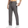 imageTBMPOY Mens Lightweight Hiking Travel Pants Breathable Athletic Fishing Active Joggers Zipper PocketsA15steel Gray