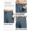 imageTBMPOY Mens Lightweight Hiking Travel Pants Breathable Athletic Fishing Active Joggers Zipper PocketsA16stone Blue