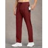 imageTBMPOY Mens Lightweight Hiking Travel Pants Breathable Athletic Fishing Active Joggers Zipper PocketsA17wine Red