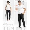imageTBMPOY Mens Lightweight Hiking Travel Pants Breathable Athletic Fishing Active Joggers Zipper PocketsA1black