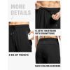 imageTBMPOY Mens Lightweight Hiking Travel Pants Breathable Athletic Fishing Active Joggers Zipper PocketsA1black