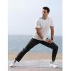 imageTBMPOY Mens Lightweight Hiking Travel Pants Breathable Athletic Fishing Active Joggers Zipper PocketsA1black