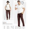 imageTBMPOY Mens Lightweight Hiking Travel Pants Breathable Athletic Fishing Active Joggers Zipper PocketsA21dark Brown