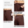 imageTBMPOY Mens Lightweight Hiking Travel Pants Breathable Athletic Fishing Active Joggers Zipper PocketsA21dark Brown