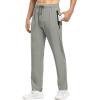 imageTBMPOY Mens Lightweight Hiking Travel Pants Breathable Athletic Fishing Active Joggers Zipper PocketsA22medium Grey