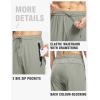 imageTBMPOY Mens Lightweight Hiking Travel Pants Breathable Athletic Fishing Active Joggers Zipper PocketsA22medium Grey