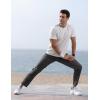 imageTBMPOY Mens Lightweight Hiking Travel Pants Breathable Athletic Fishing Active Joggers Zipper PocketsA2dark Grey